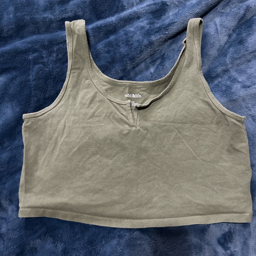 Wild Fable Olive Green Crop Top
